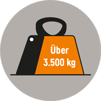 über 3.500kg